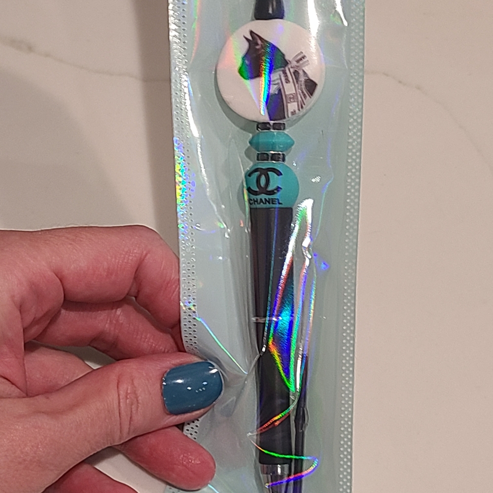 Chanel Black and Silver Pen with Dog Design - Picture 4 of 6